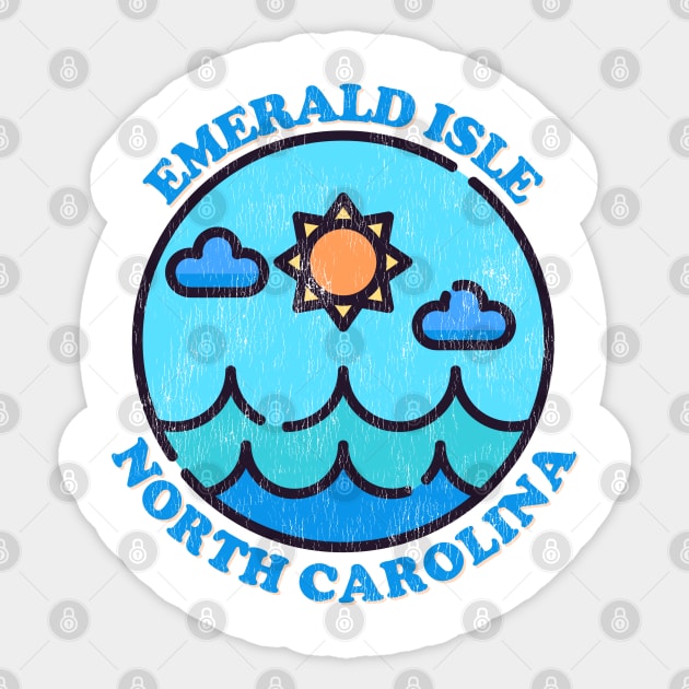 Emerald Isle, NC Summertime Vacationing Ocean Skyline Sticker by Contentarama